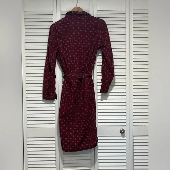 Majestic Red Patterned Men's Robe - Picture 3 of 3